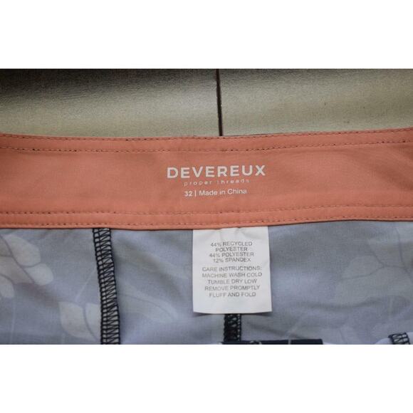 Devereux Board Shorts Floral Athletic Stretch Water Swim Mens Size 32 - Picture 3 of 5